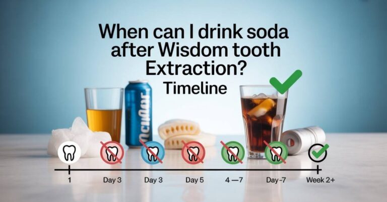 When can I drink soda after wisdom tooth extraction?